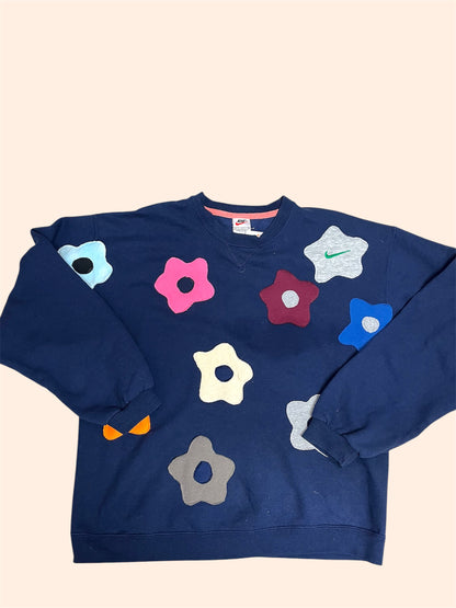 Sweat Crewneck Nike Flowers - Upcycled