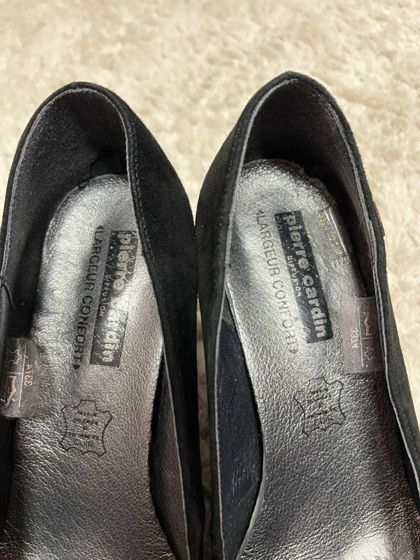 Escarpins en cuir Pierre Cardin - Velours & Argenté