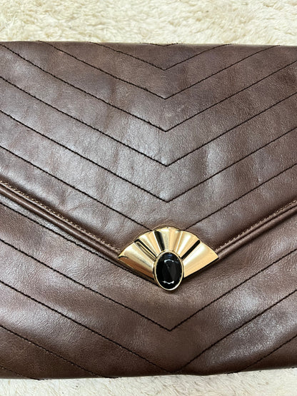 Sac enveloppe en simili-cuir Sézane