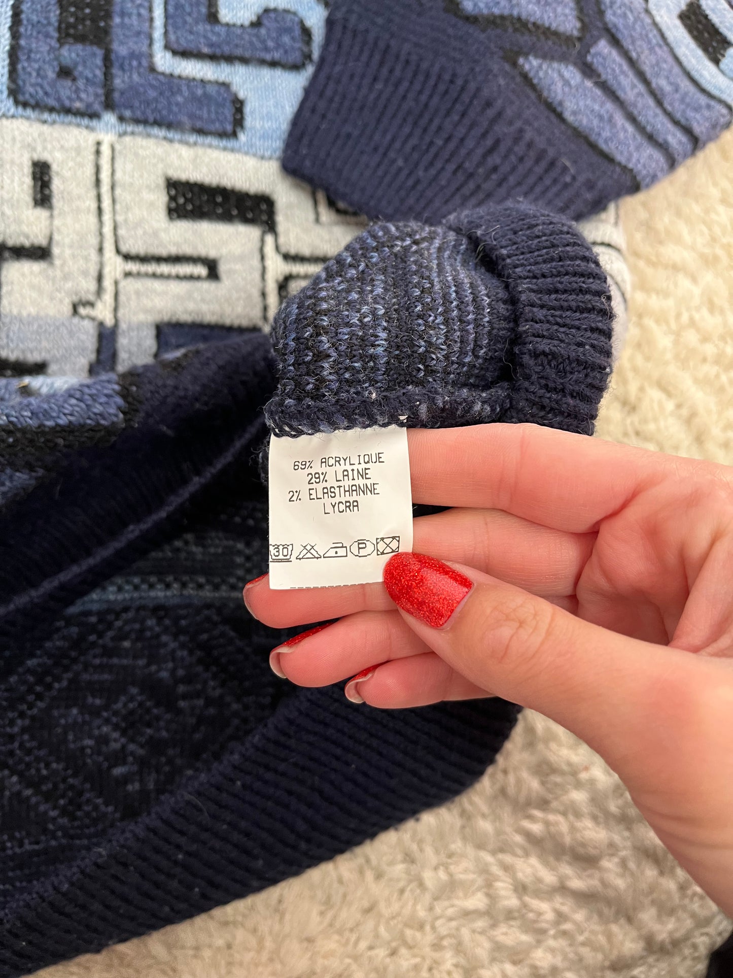 Pull vintage à motifs