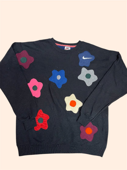 Sweat Crewneck Nike Flowers - Upcycled