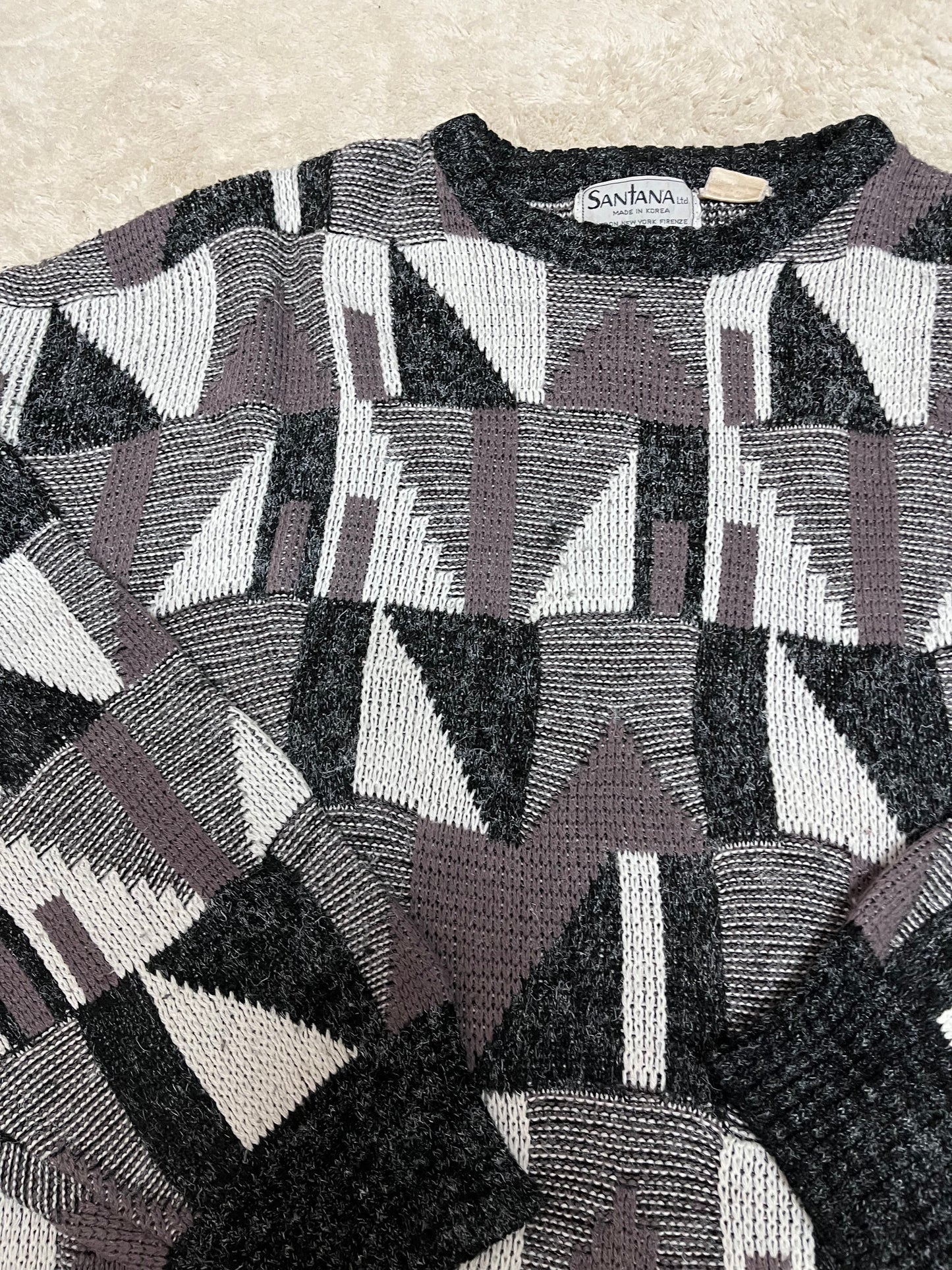 Pull vintage - Motifs géométriques