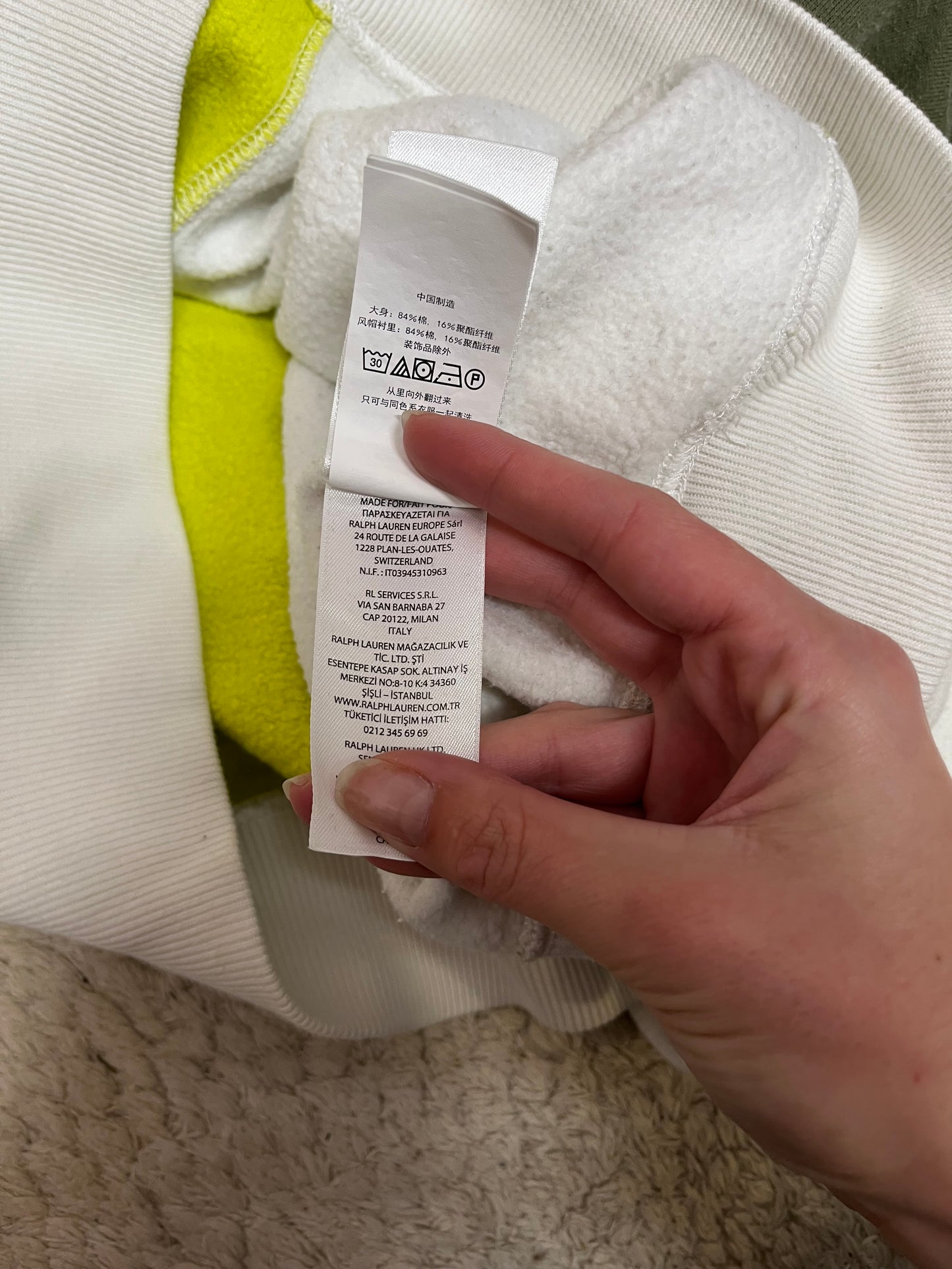 Sweat à capuche Ralph Lauren - cropped