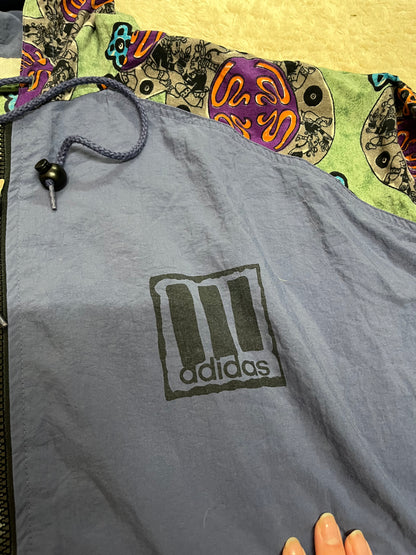 Veste coupe-vent Adidas vintage - à motifs