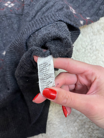 Pull vintage Lacoste à motifs jacquard