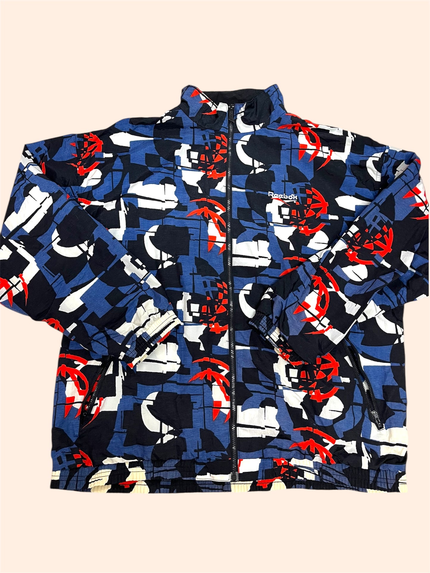 Veste de survêtement Reebok vintage à motifs