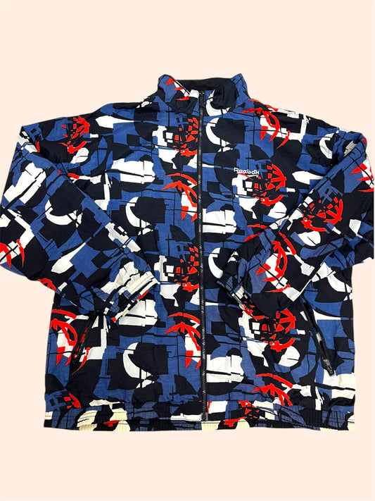 Veste de survêtement Reebok vintage à motifs