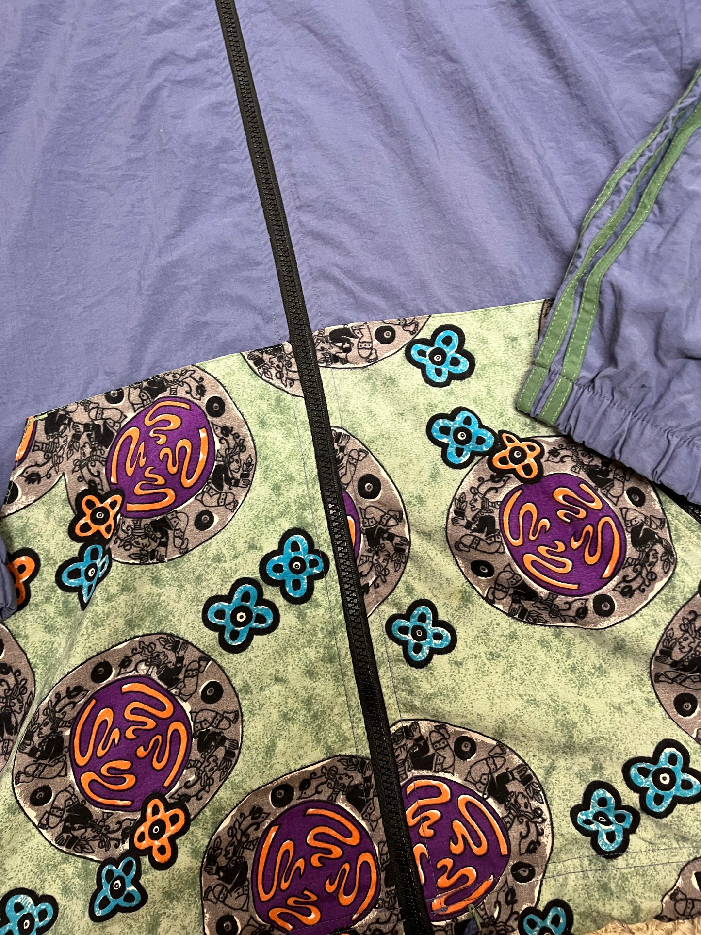 Veste coupe-vent Adidas vintage - à motifs