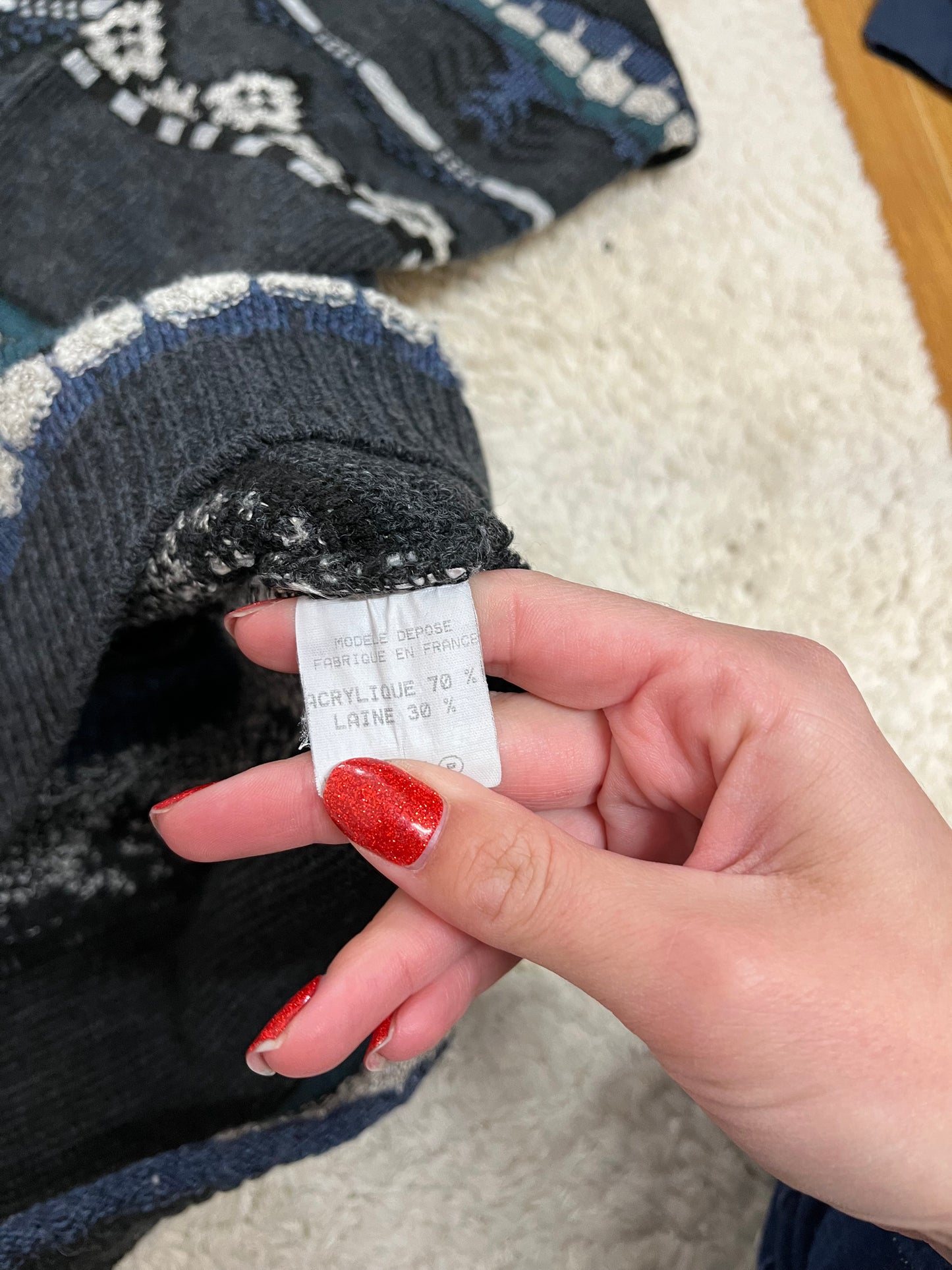 Pull vintage - Motifs jacquard