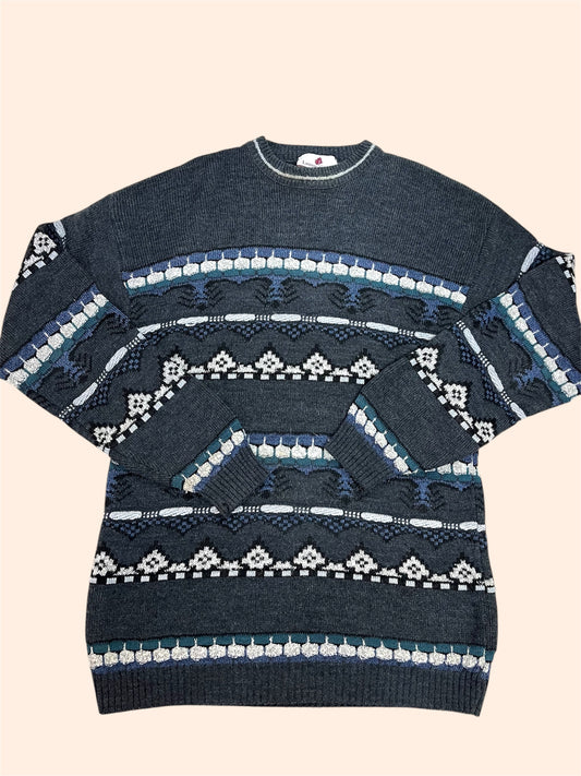 Pull vintage - Motifs jacquard