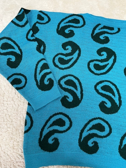 Pull vintage - Motifs paisley