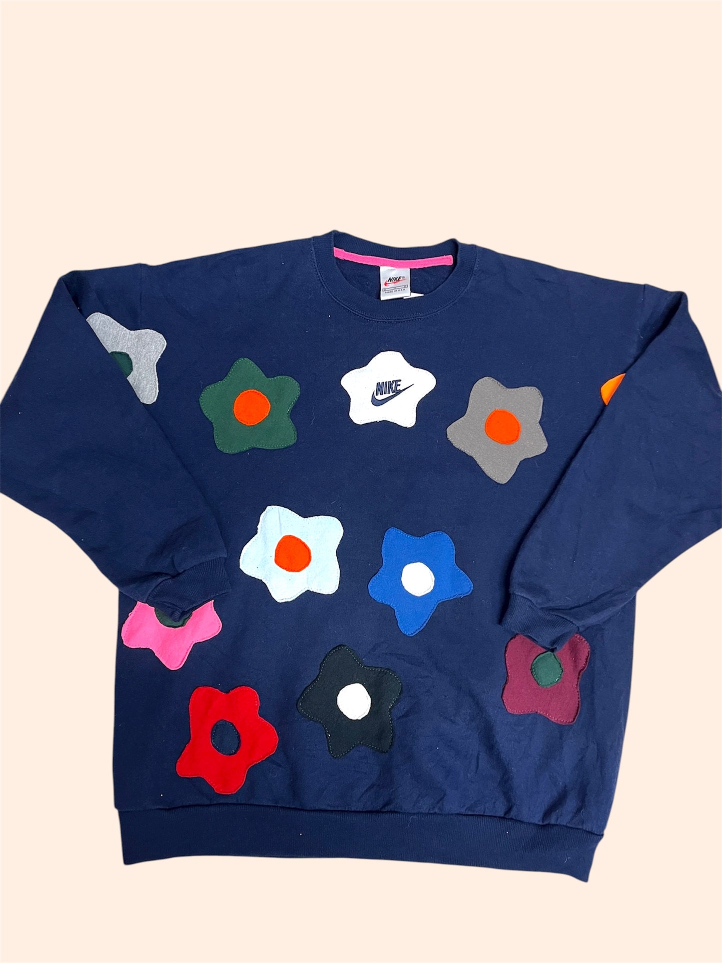 Sweat Crewneck Nike Flowers - Upcycled