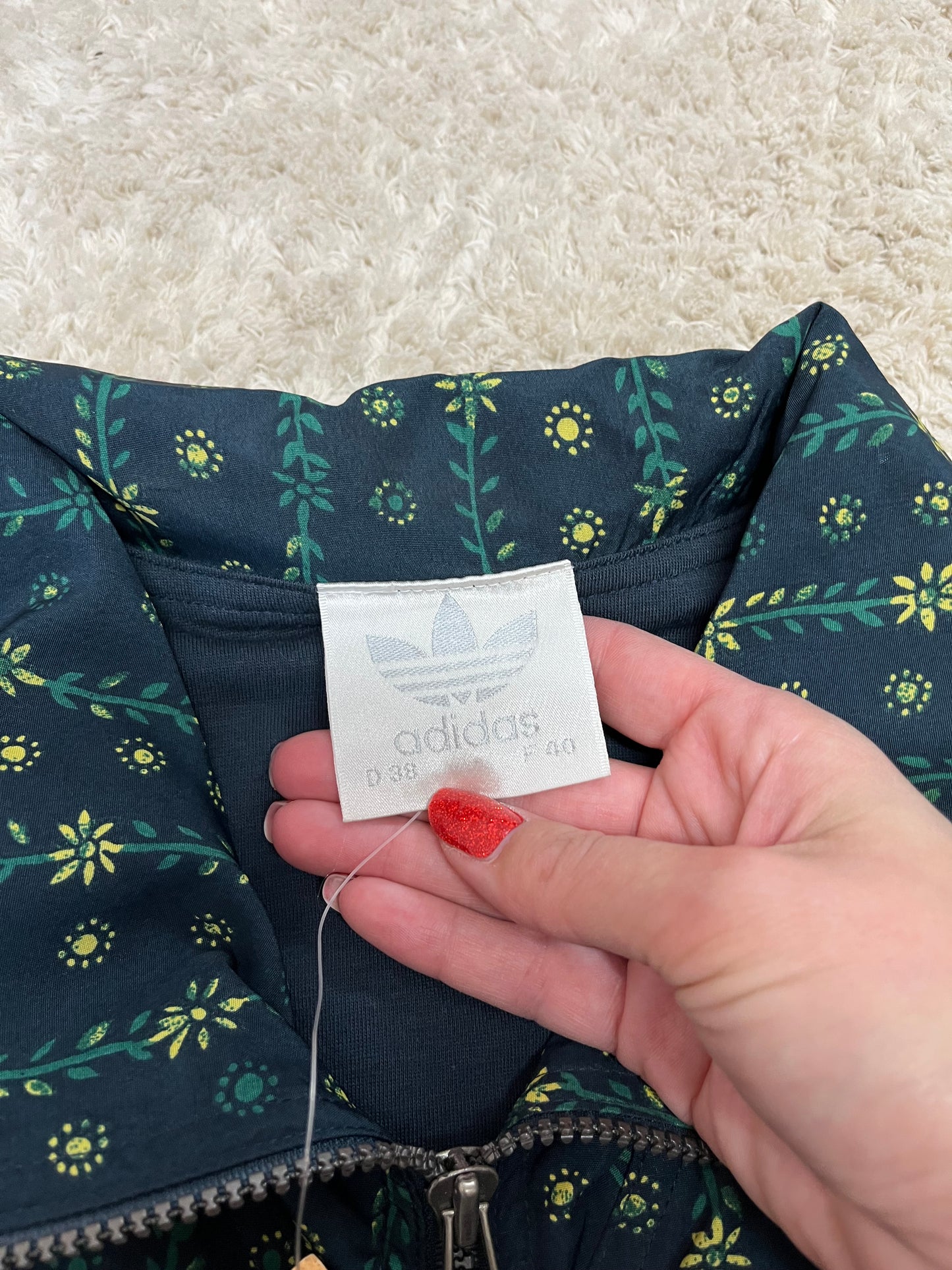 Veste de survêtement Adidas vintage fleurie - Neuve avec étiquette