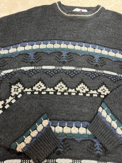 Pull vintage - Motifs jacquard