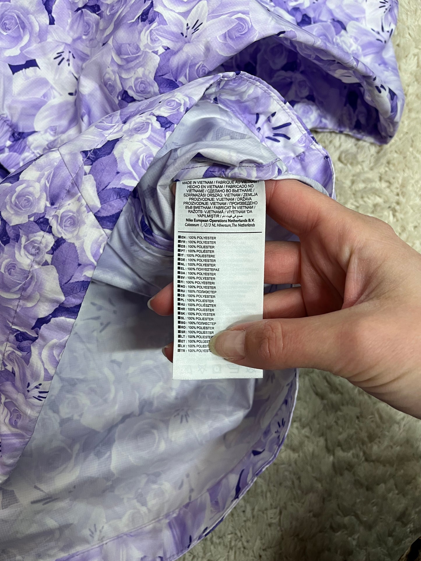 Veste coupe vent Nike - Motifs floral