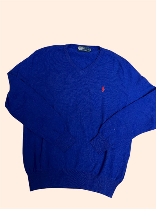 Pull Ralph Lauren Col V - 100% laine mérinos