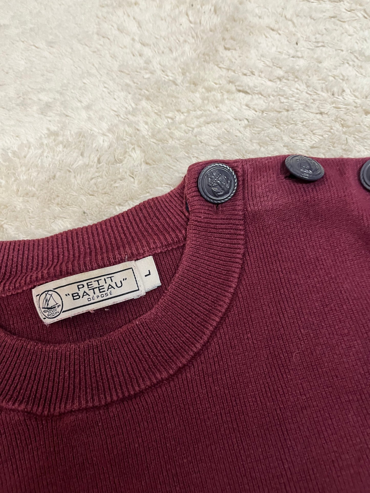 Pull Petit Bateau avec boutons marins