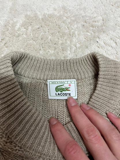 Pull Lacoste vintage - En maille torsadée