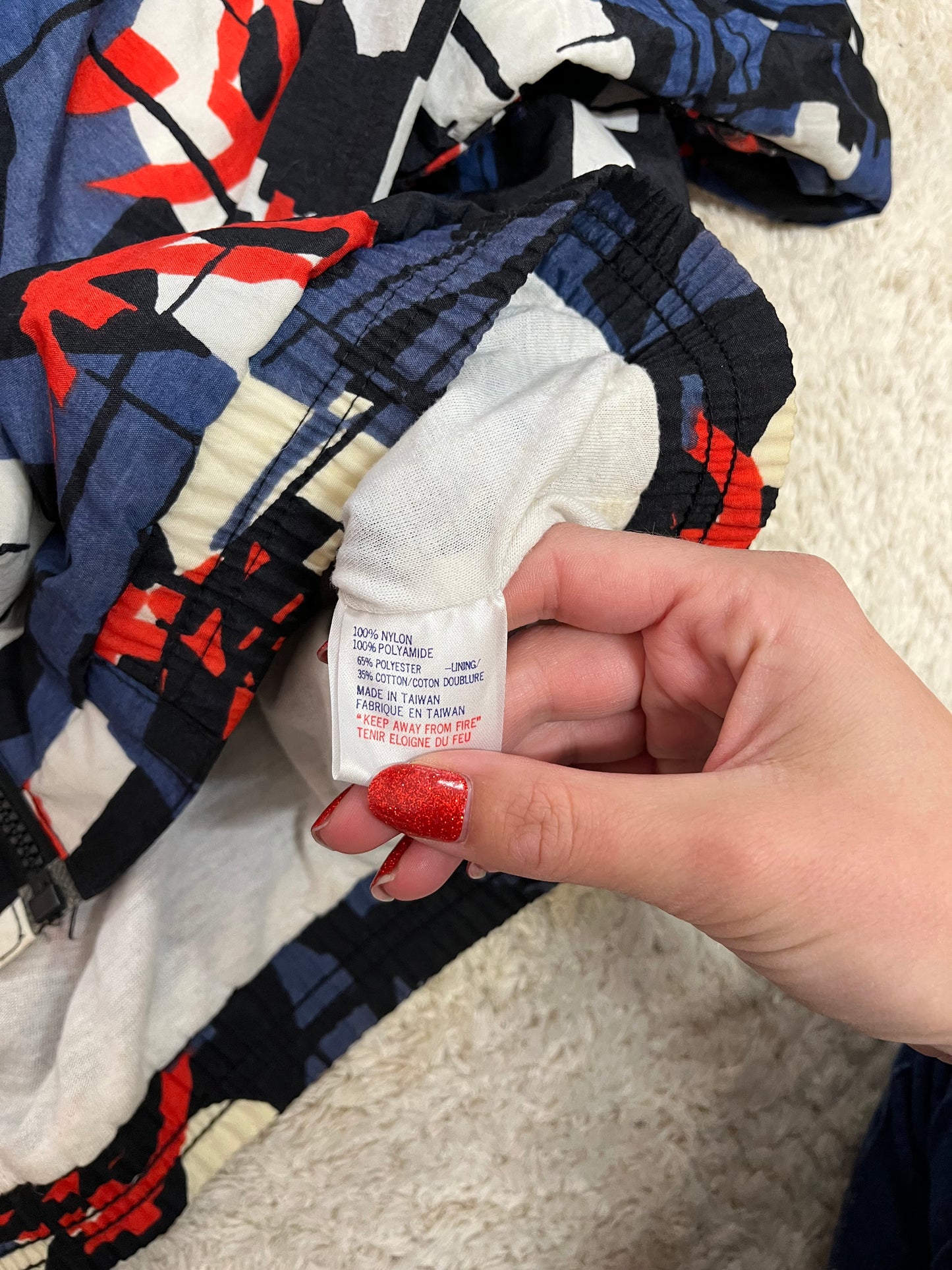 Veste de survêtement Reebok vintage à motifs