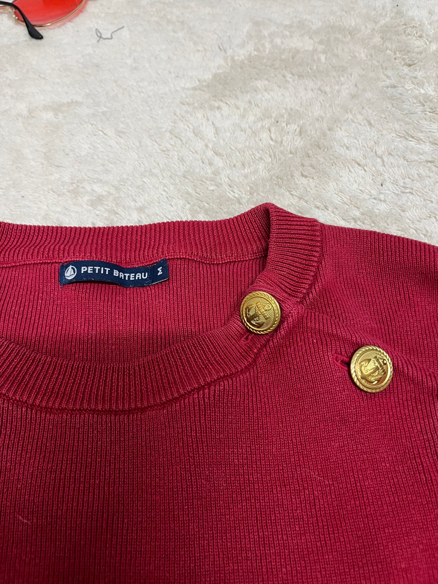 Pull Petit Bateau avec boutons marins