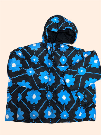 Doudoune Maje à capuche - Motifs floral