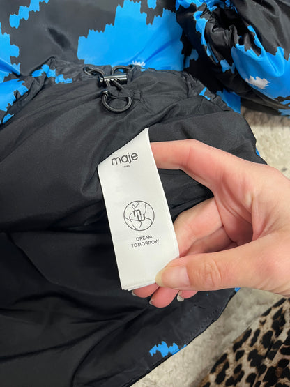 Doudoune Maje à capuche - Motifs floral