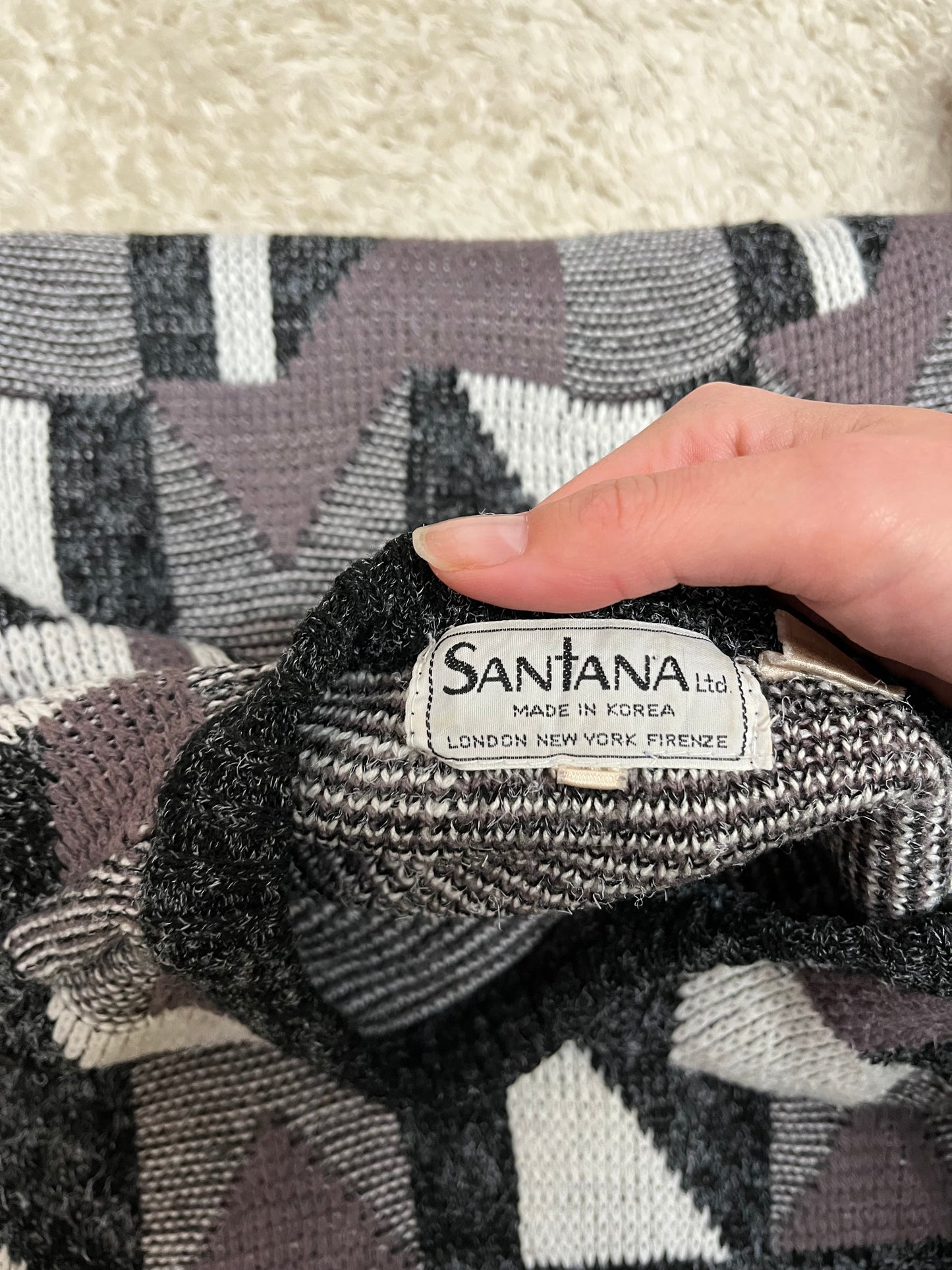 Pull vintage - Motifs géométriques