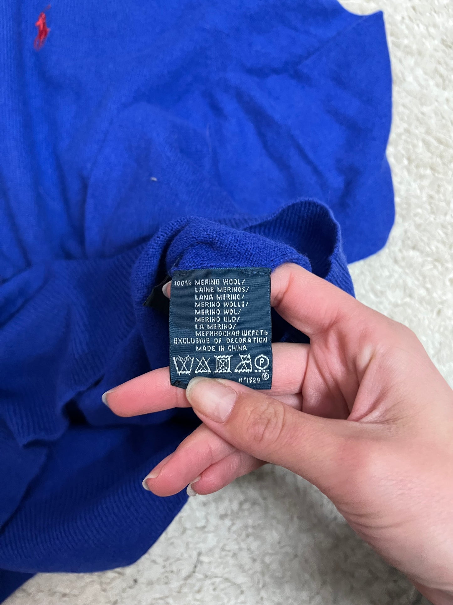 Pull Ralph Lauren Col V - 100% laine mérinos