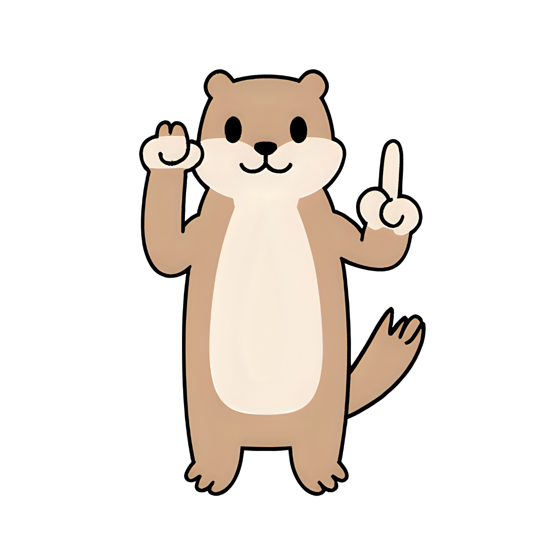 T-shirt CUTIE LOUTRE couleur taupe