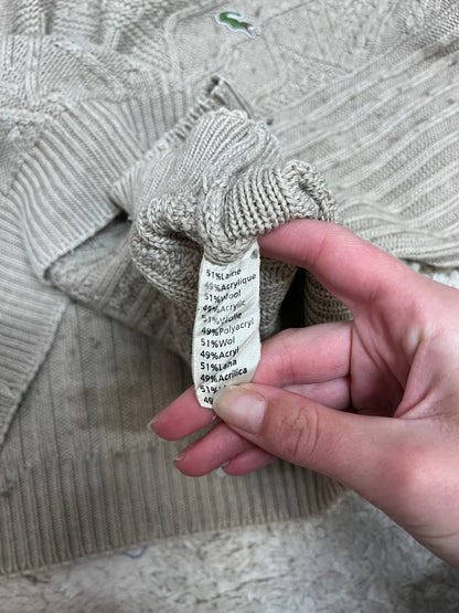 Pull Lacoste vintage - En maille torsadée