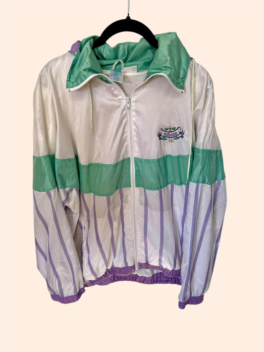 Veste coupe-vent Adidas Vintage 80’s - Capuche amovible