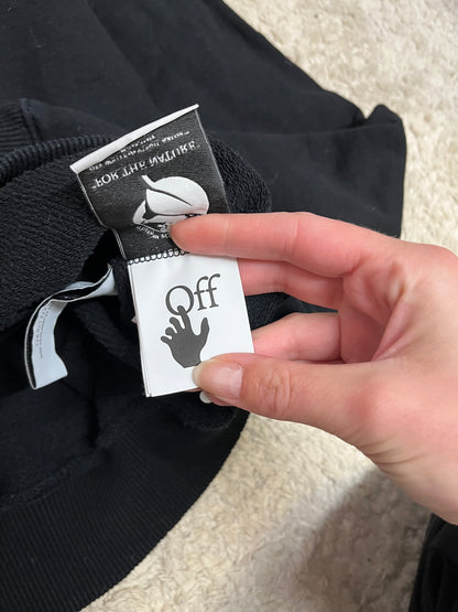 Sweat à capuche Off White black pen logo hoodie - Cropped