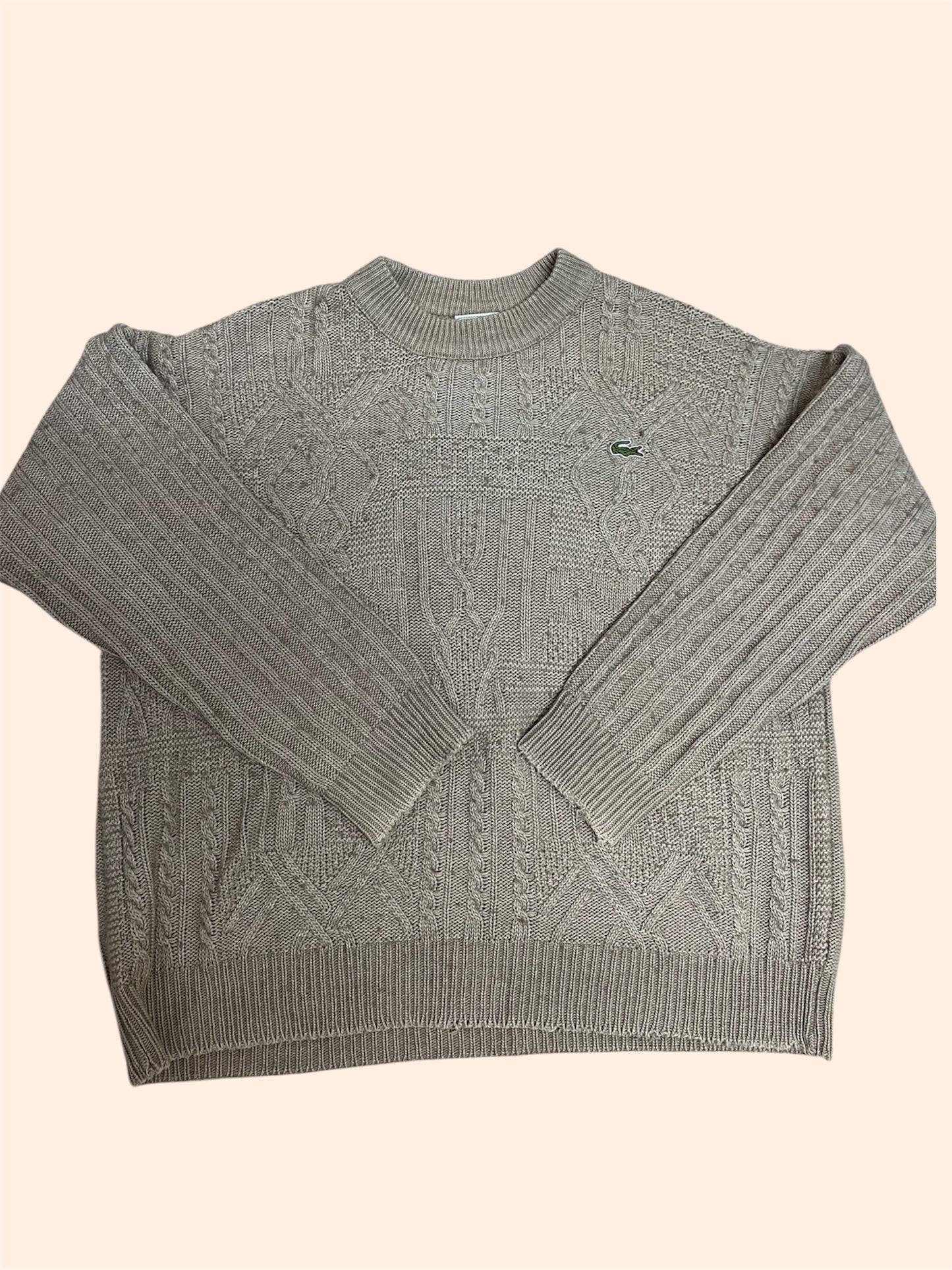 Pull Lacoste vintage - En maille torsadée