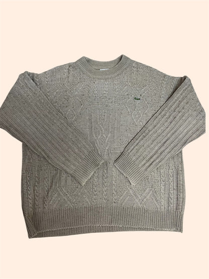 Pull Lacoste vintage - En maille torsadée