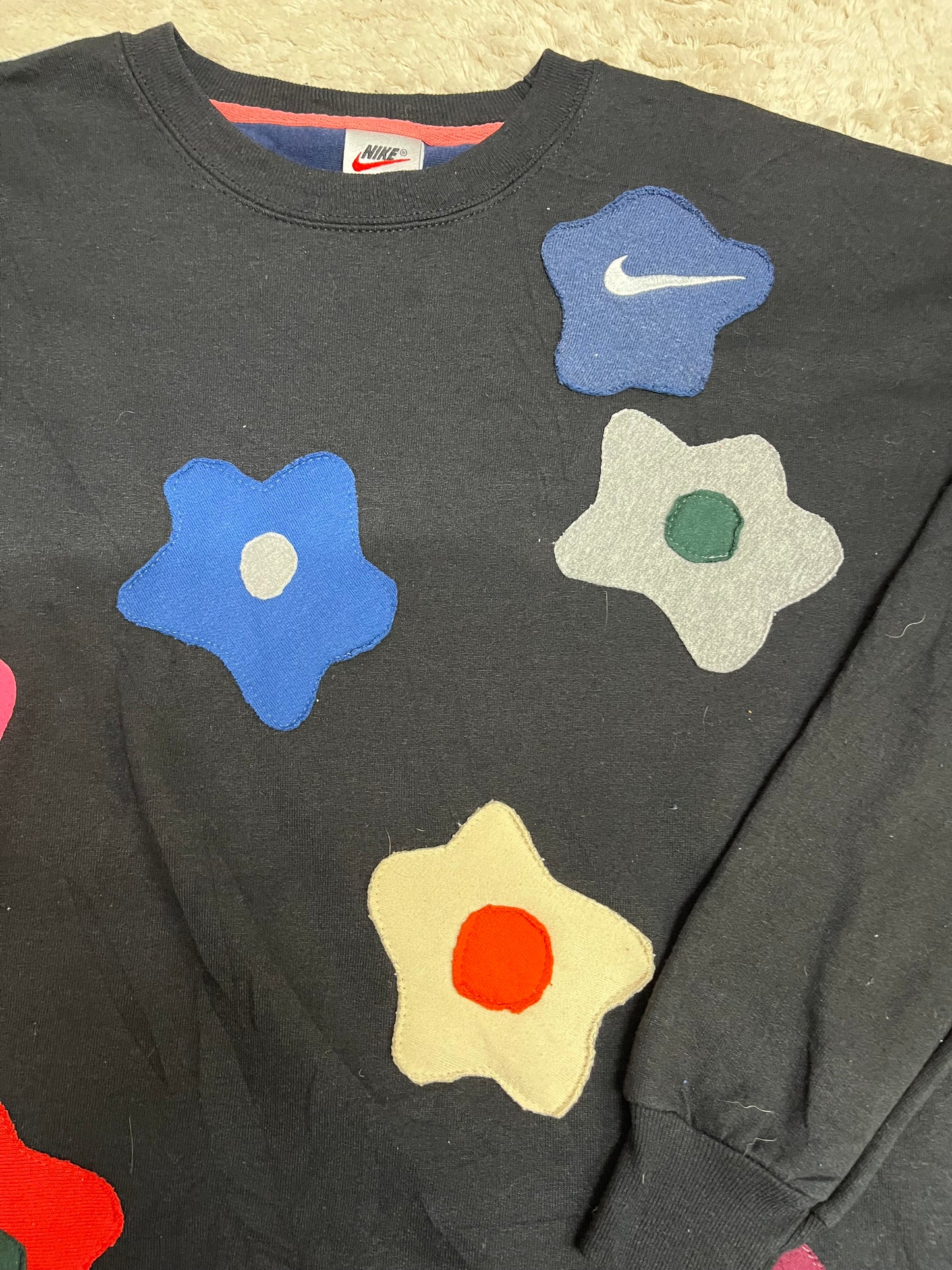 Sweat Crewneck Nike Flowers - Upcycled