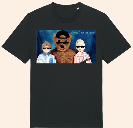 Précommande T-shirt Bonne Nuit les Tipeus noir livraison début octobre