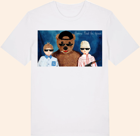 Précommande T-shirt Bonne Nuit les Tipeus blanc livraison début octobre