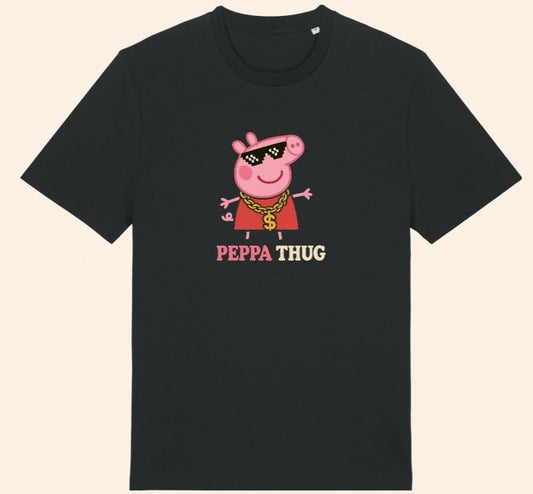 Précommande T-shirt PEPPA THUG NOIR livraison début octobre