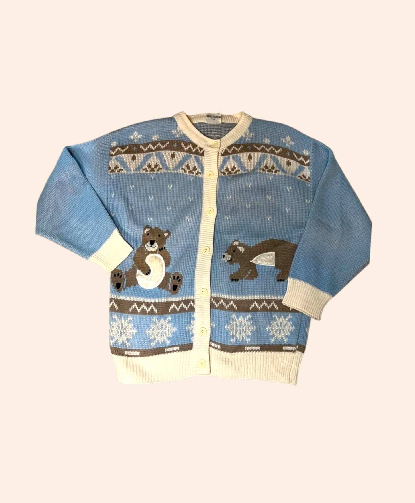 Cardigan vintage oursons