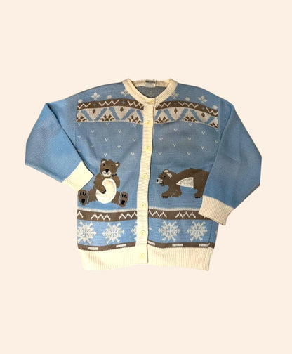 Cardigan vintage oursons