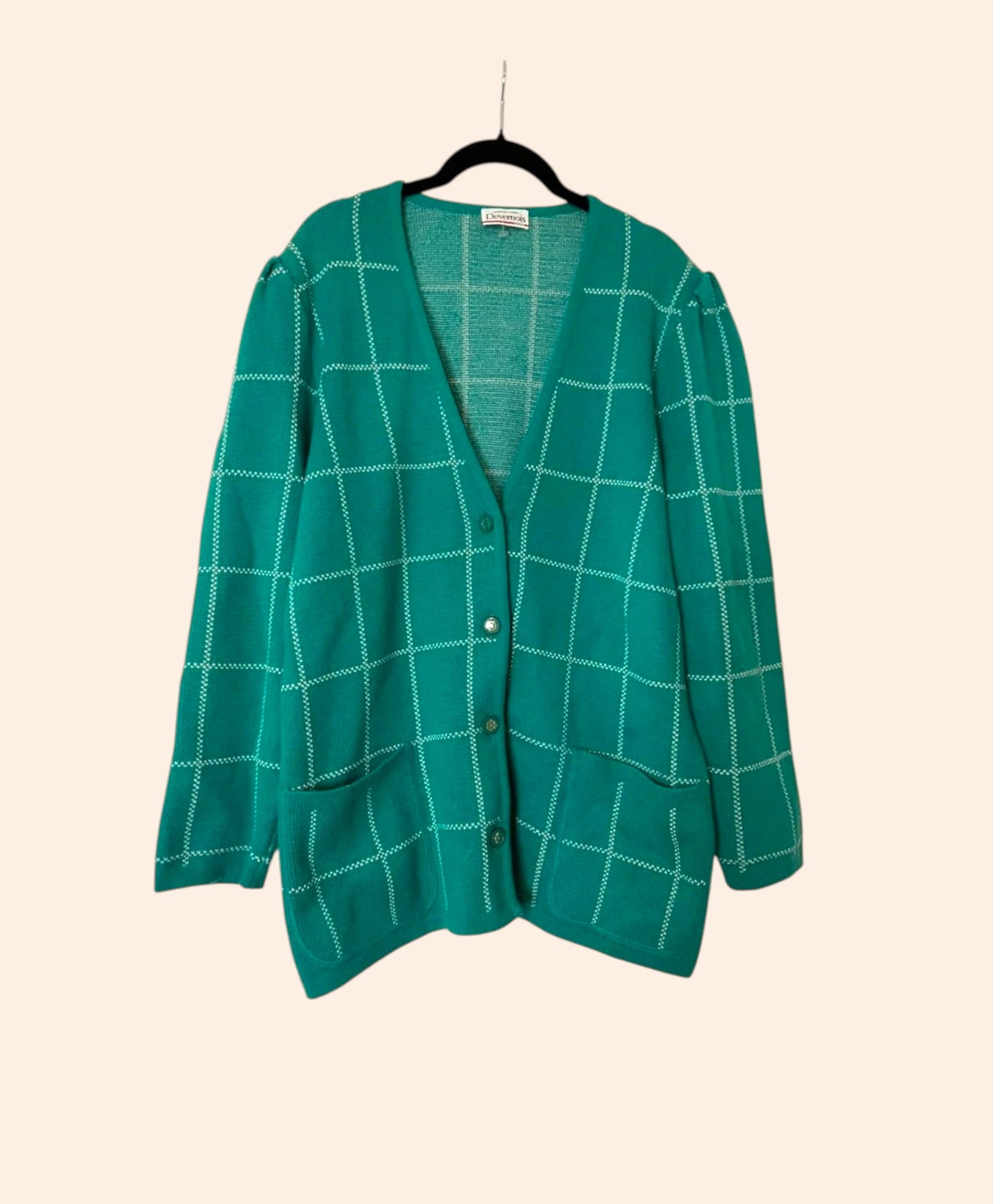 Cardigan vintage à carreaux