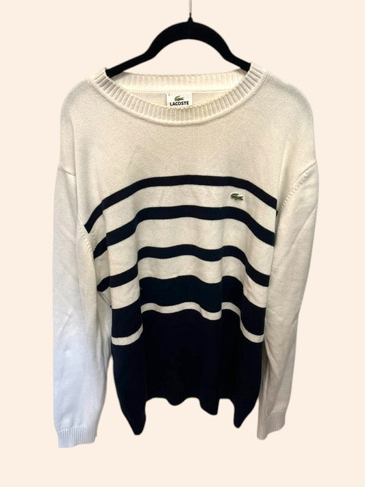 Pull Lacoste marinière - Col rond