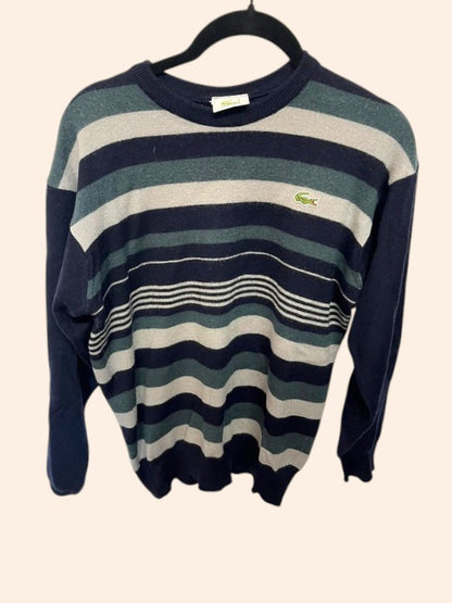 Pull Lacoste à rayures - Col rond