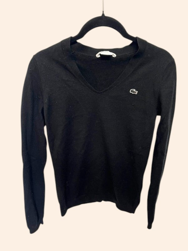 Pull Lacoste col V - Logo ton sur ton