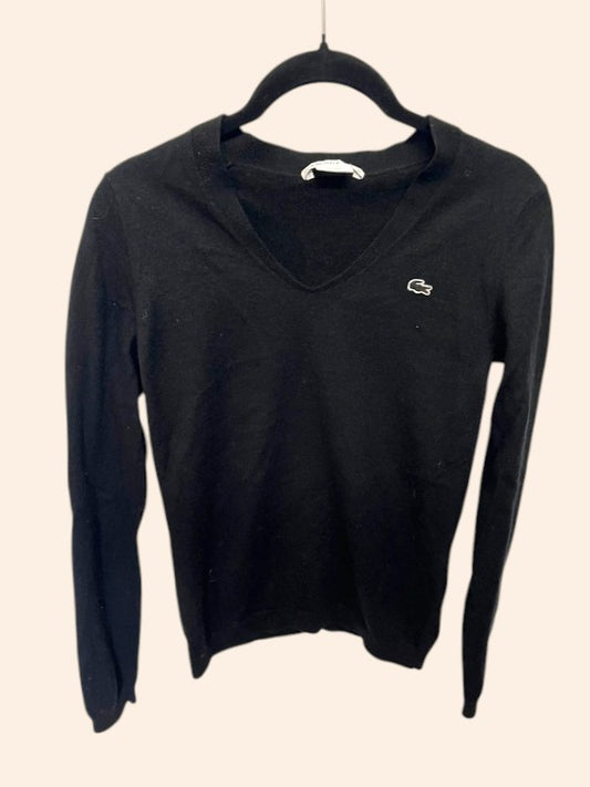 Pull Lacoste col V - Logo ton sur ton
