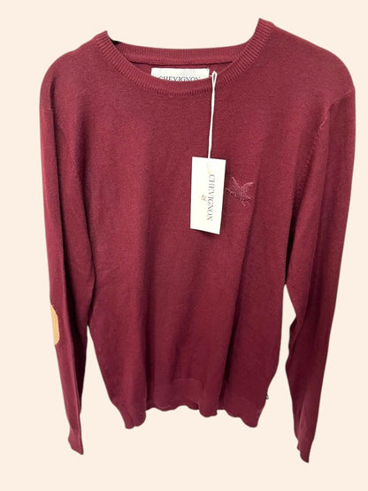 Pull Chevignon logo brodé ton sur ton - Col rond