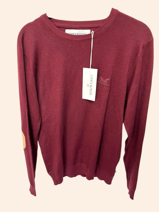 Pull Chevignon logo brodé ton sur ton - Col rond