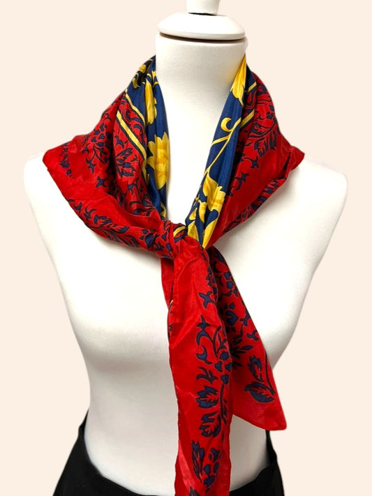 Foulard vintage en soie 80x80