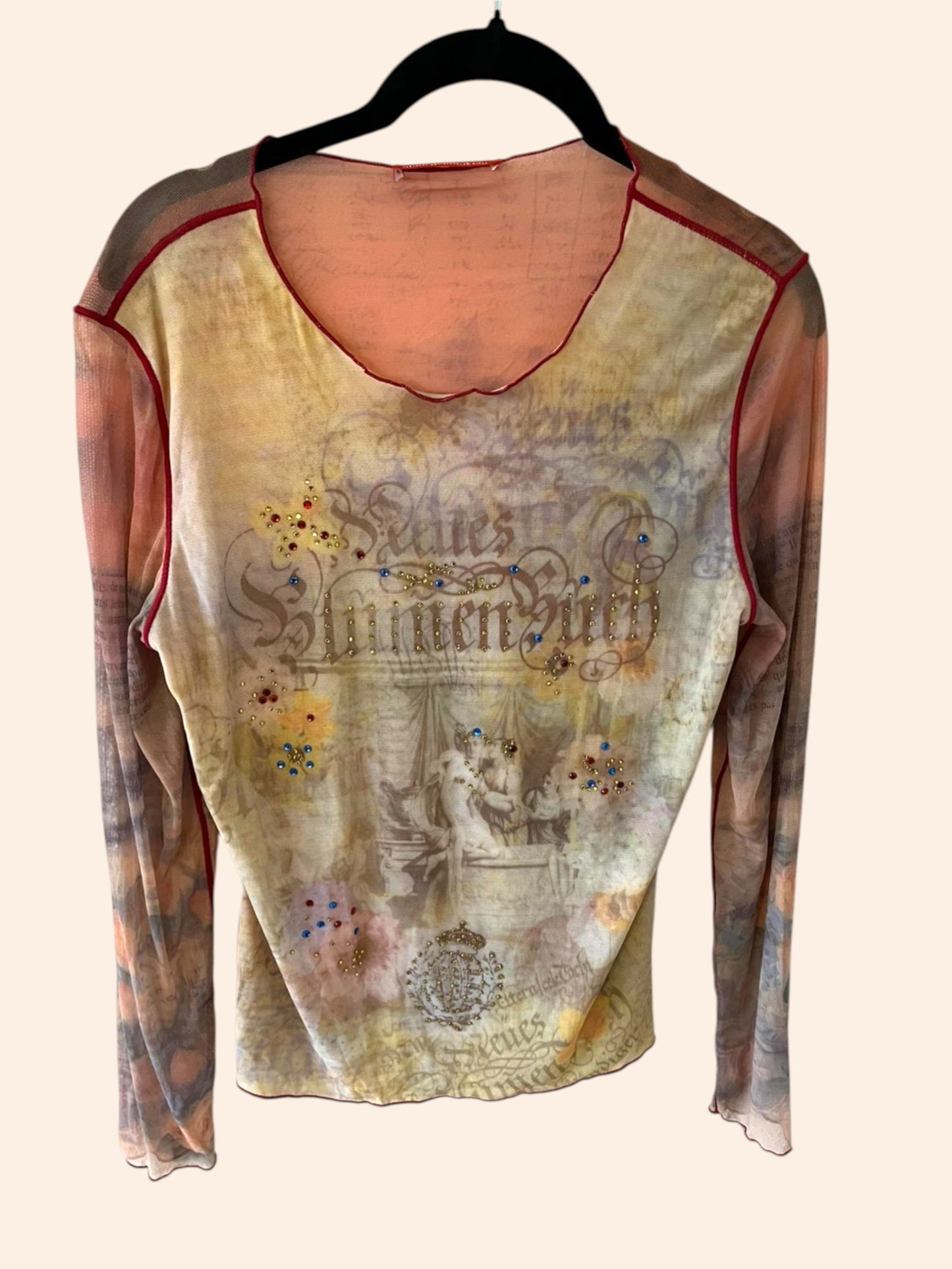 Top en mesh vintage y2k