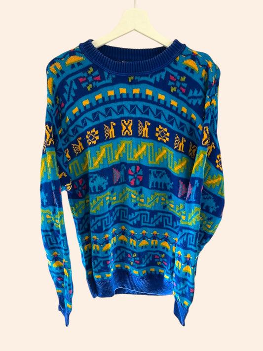 Pull vintage jacquard